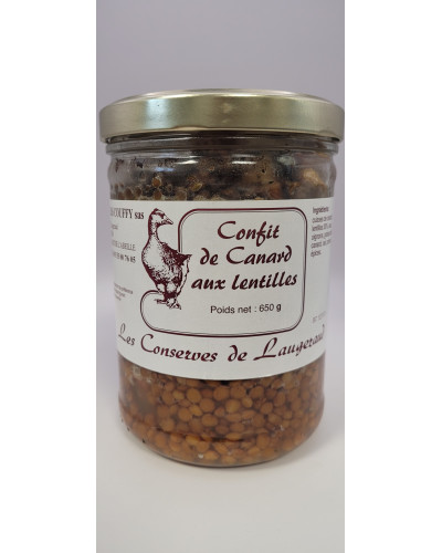 Confit 2 Cuisses lentilles 650g