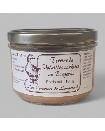 Terrine de Volailles Confites au Bergerac 180g