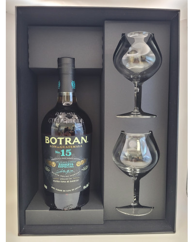 Coffret Rhum Botran 40° 70cl + 2 verres