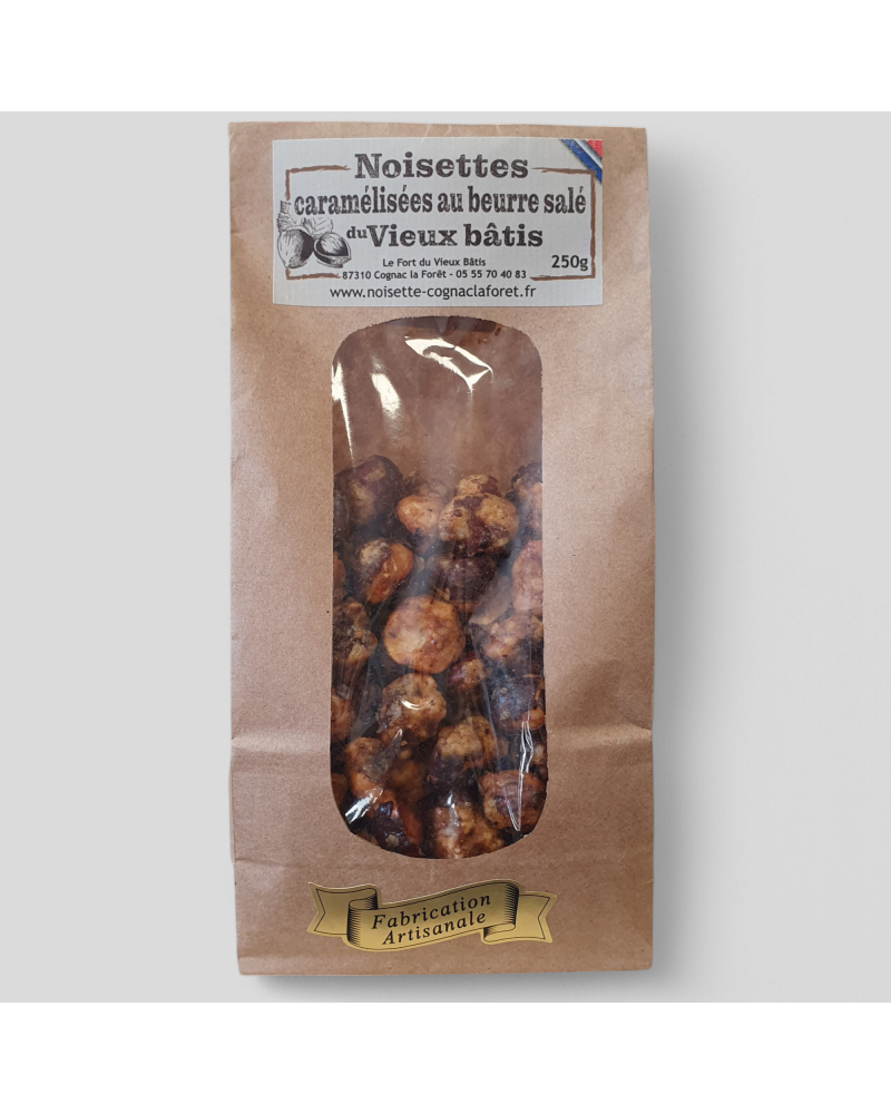 Noisettes caramélisées au Beurre salé 250 gr